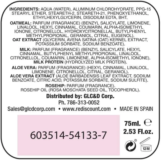 Alt view image 5 of 5 - Deoderant Oatmeal Antiperspirant, Odor Protection, All Day Fresh (2.53 Fl Oz/Pack of 1)