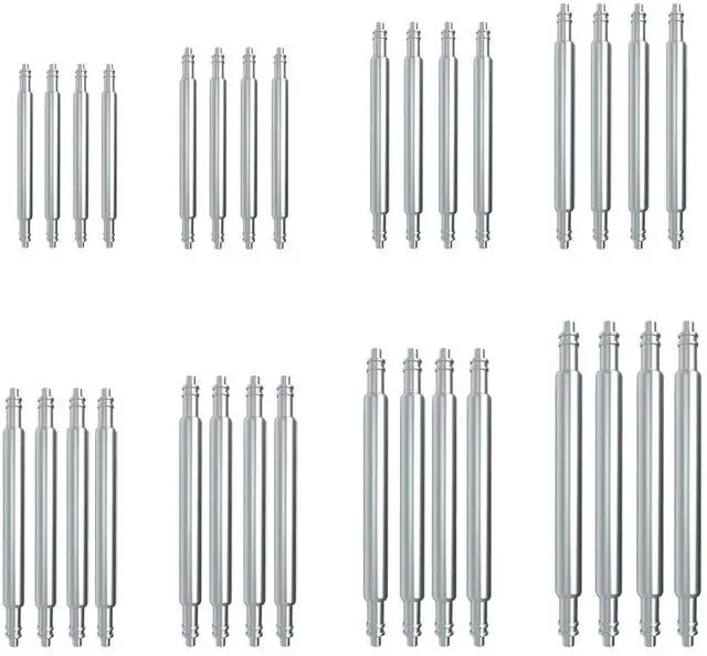 Main image of Band Pins32pcs Thickness Heavy Duty Spring Bar, 1.5mm/1.8mm 316L Stainless Steel Watch Pins 14mm 16mm 18mm 20mm 21mm 22mm 24mm 26mm (1.5mm Diameter)
