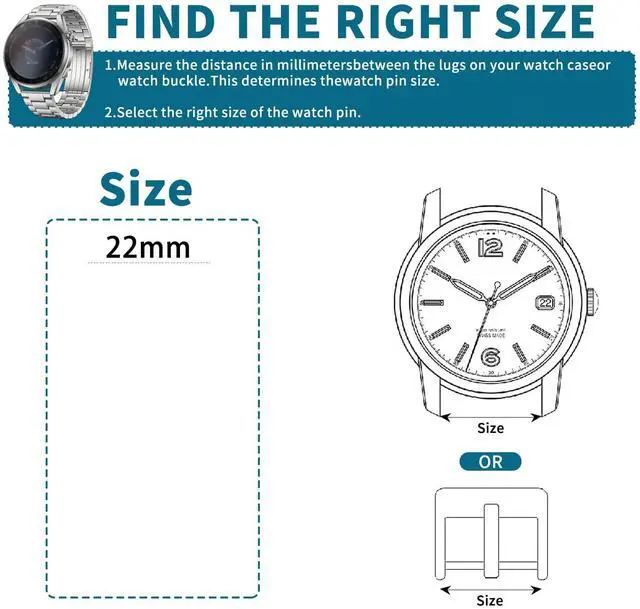 Alt view image 3 of 6 - 4pcs Watch Band Link Pin, Spring Bar Pins, Watch Pins 1.8mm Diameter ,Pins for 22mm Watch Band, with Spring Bar Removal Tool (22mm)