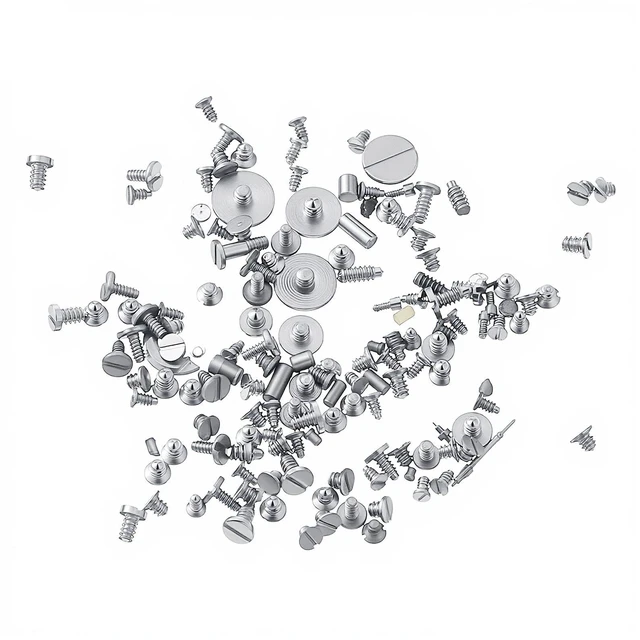 Main image of Watch Screws, 100 Pcs Silver Replacement Watches Battery Clamp Screws for Watch Repair, Precision Small Screw for Watchmakers & DIY Watches Battery Replacement