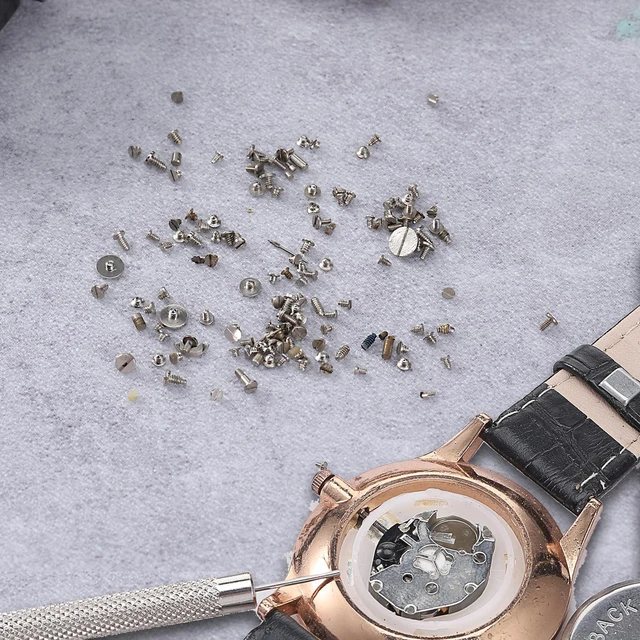 Alt view image 3 of 7 - Watch Screws, 100 Pcs Silver Replacement Watches Battery Clamp Screws for Watch Repair, Precision Small Screw for Watchmakers & DIY Watches Battery Replacement
