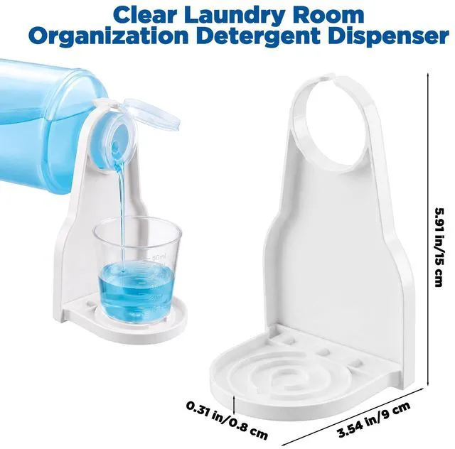 Alt view image 2 of 7 - 2 Pack Laundry Detergent Dispenser Cup Holder Drip Catcher | Organizer Firmly Holds on Bottle Spouts for No More Leaks or Mess in Laundry Room Organization