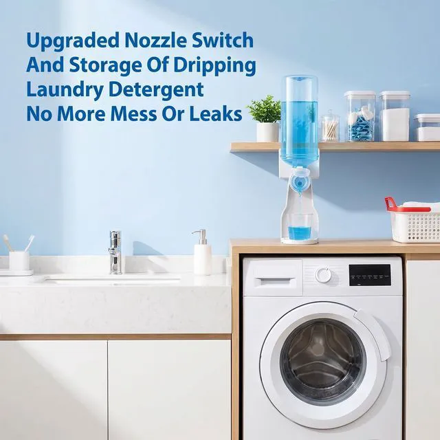 Alt view image 4 of 7 - 2 Pack Laundry Detergent Dispenser Cup Holder Drip Catcher | Organizer Firmly Holds on Bottle Spouts for No More Leaks or Mess in Laundry Room Organization