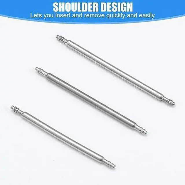 Alt view image 4 of 7 - Watch Band Repair Tool Kit, 1 Pcs, Silver | 5.31 Inch Stainless Steel Watch Pin Tool, 40pcs Spring Bars (8mm-26mm), Watch Strap Replacement Kit