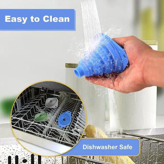 Alt view image 5 of 7 - Funnel Set 3 Pack,Funnels for Kitchen Use Filling Bottles,Silicone Funnel Collapsible,Small Funnels for Filling Small Bottles