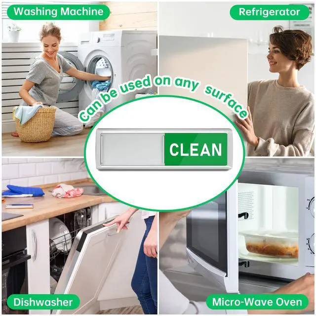 Alt view image 5 of 6 - PSLER Dishwasher Magnet Clean Dirty Sign - Acrylic Slider Indicator Silver | Clean Dirty Magnetic Indicator for Dishwasher & Refrigerator, Kitchen Decor for Apartment, Home, Housewarming Gift