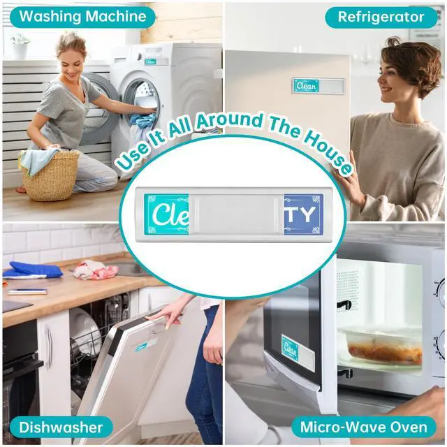 Alt view image 6 of 7 - PSLER Dishwasher Magnet Clean Dirty Sign - Green & Blue Slide Tab Indicator | Strong Magnetic Clean Dirty Indicator for Dishwasher, Kitchen Home Apartment Farmhouse Decor, Scratch Free Housewarming Gi