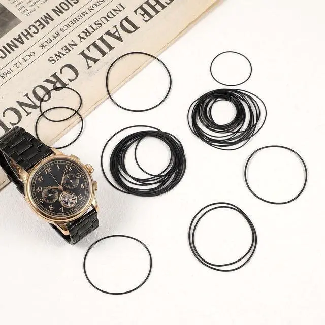 Alt view image 7 of 7 - KFHENSMR 80Pcs Watch Gasket O Ring 0.5 0.6 0.7 0.8 mm Rubber Sealing Washer | Replacement O Rings, Waterproof Rubber, for Repair Accessories Parts, Watch Sealing Ring, Fit Watch Back Cover