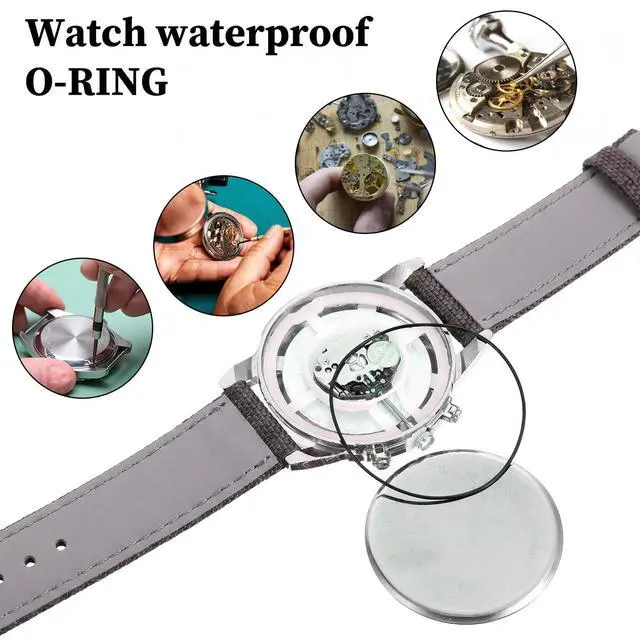 Alt view image 5 of 7 - KFHENSMR 80Pcs Watch Gasket O Ring 0.5 0.6 0.7 0.8 mm Rubber Sealing Washer | Replacement O Rings, Waterproof Rubber, for Repair Accessories Parts, Watch Sealing Ring, Fit Watch Back Cover