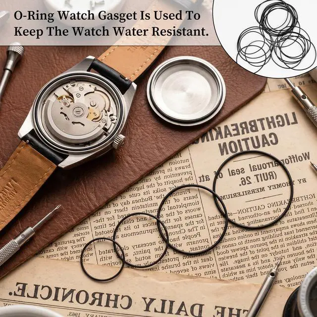 Alt view image 6 of 7 - KFHENSMR 80Pcs Watch Gasket O Ring 0.5 0.6 0.7 0.8 mm Rubber Sealing Washer | Replacement O Rings, Waterproof Rubber, for Repair Accessories Parts, Watch Sealing Ring, Fit Watch Back Cover