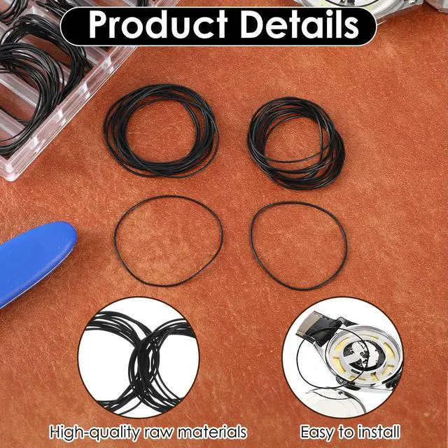 Alt view image 4 of 7 - 210 Pcs O Ring Watch Gasket, 18 Size Rubber Seal Gaskets | 0.5 /0.6mm Thickness O Ring Watches Backs Cover Watches Sealing Rings for Watch Repair Replacement