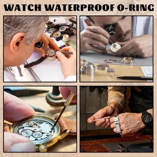 Alt view image 4 of 7 - O Ring Watch Case Gasket Rubber Seal, 18 Size Watch case Seals Ring | 0.5/0.6 16-30mm Rubber Seal Washers Set Replacement O Rings for Watches Repair o-ring-watch-gasket (180-200PCS)