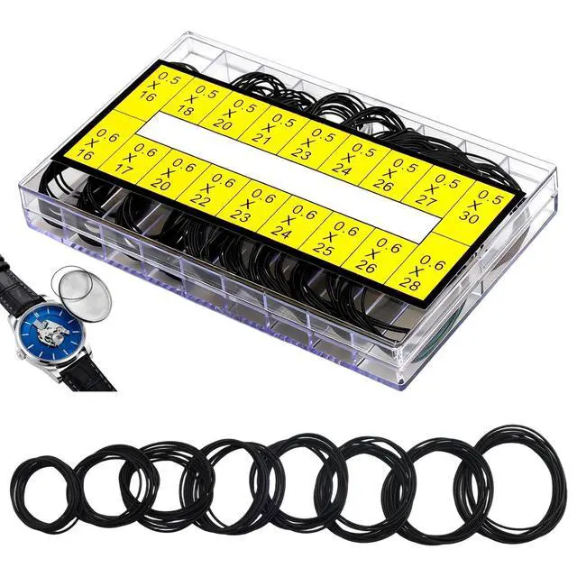 Alt view image 7 of 7 - O Ring Watch Case Gasket Rubber Seal, 18 Size Watch case Seals Ring | 0.5/0.6 16-30mm Rubber Seal Washers Set Replacement O Rings for Watches Repair o-ring-watch-gasket (180-200PCS)