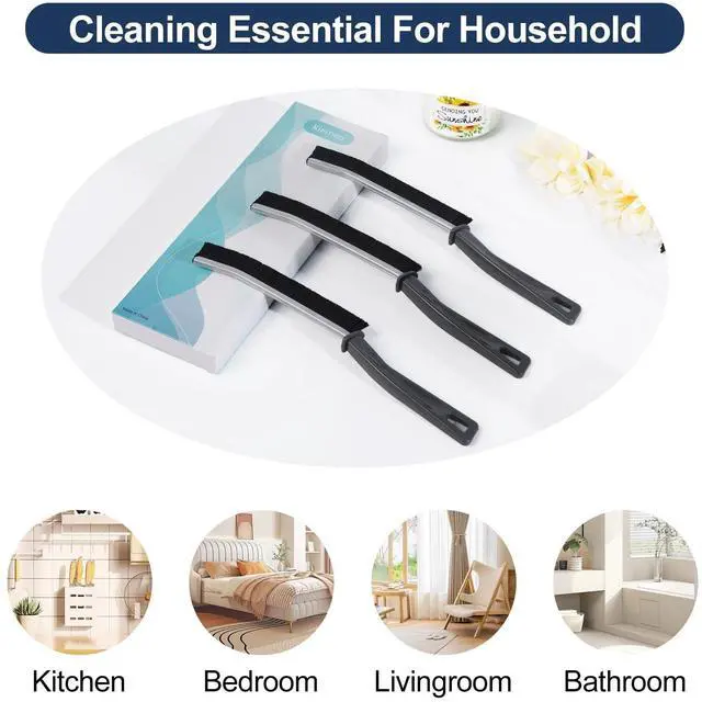 Alt view image 5 of 7 - Hard Bristled Crevice Cleaning Brush Bathroom Gap Cleaning Brush | Thin Grout Brush
