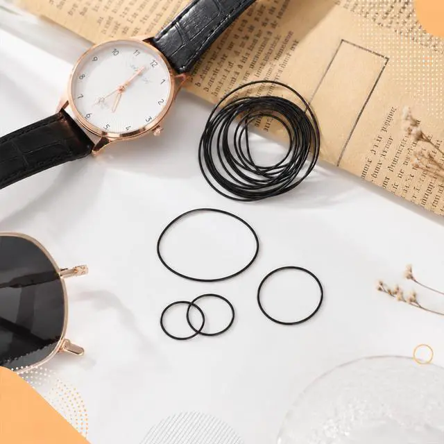 Alt view image 4 of 7 - 112Pcs O Ring Watch Gasket Kit, 0.6 mm Waterproof Rubber Watch Sealing Ring Replacement Watches Repair Tools for Watches Back Cover