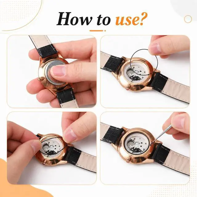 Alt view image 6 of 7 - 112Pcs O Ring Watch Gasket Kit, 0.6 mm Waterproof Rubber Watch Sealing Ring Replacement Watches Repair Tools for Watches Back Cover
