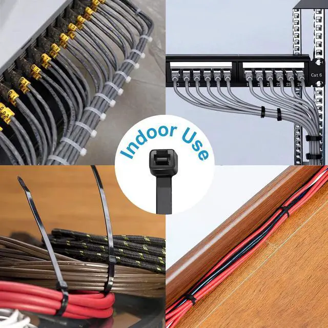 Alt view image 5 of 5 - Zip Ties 12 inch, Black Zip Ties 100 pack, 40lb, Cable Ties, Self-locking Wire ties for indoor and outdoor use