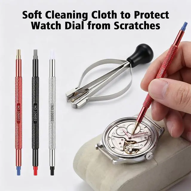 Alt view image 4 of 7 - Amabro 5Pcs Watch Hand Removal Tools Professional Watchmaker Repair Setting | Watchmaker Tool Set Stainless Steel Hand Pressers Pusher Plunger Lever Puller for Watch Hand Setting Hour Minute Second Ha