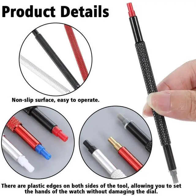 Alt view image 6 of 7 - Amabro 5Pcs Watch Hand Removal Tools Professional Watchmaker Repair Setting | Watchmaker Tool Set Stainless Steel Hand Pressers Pusher Plunger Lever Puller for Watch Hand Setting Hour Minute Second Ha