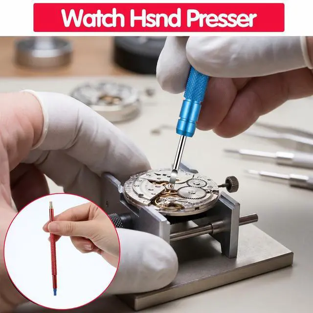 Alt view image 2 of 7 - 7Pcs Watch Hands Repair Tool Kit, Watch Hand Removal Tool Repair Kit | Watch Repair Kit Watchmakers Wristwatch Hand Setting Tools with Lever Remover and Pusher for Hour Minute Second Hands