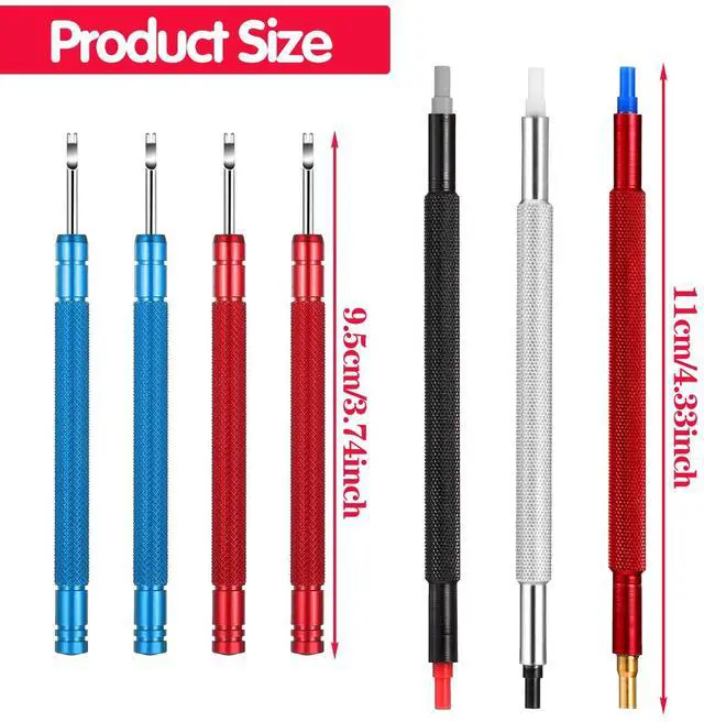 Alt view image 3 of 7 - 7Pcs Watch Hands Repair Tool Kit, Watch Hand Removal Tool Repair Kit | Watch Repair Kit Watchmakers Wristwatch Hand Setting Tools with Lever Remover and Pusher for Hour Minute Second Hands
