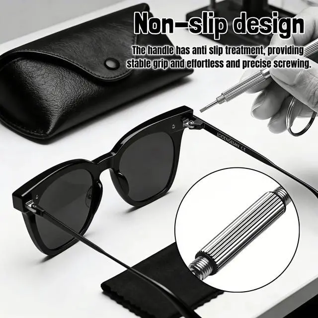 Alt view image 6 of 7 - Glasses Repair Kit, 2-Pack 3-in-1 Precision Screwdriver Set with Keychain, Mini Stainless Steel Screwdriver Tool for Eyeglasses, Sunglasses, Phone, Watch, Laptop, and Jewelry (Flathead, Phillips, Hex)