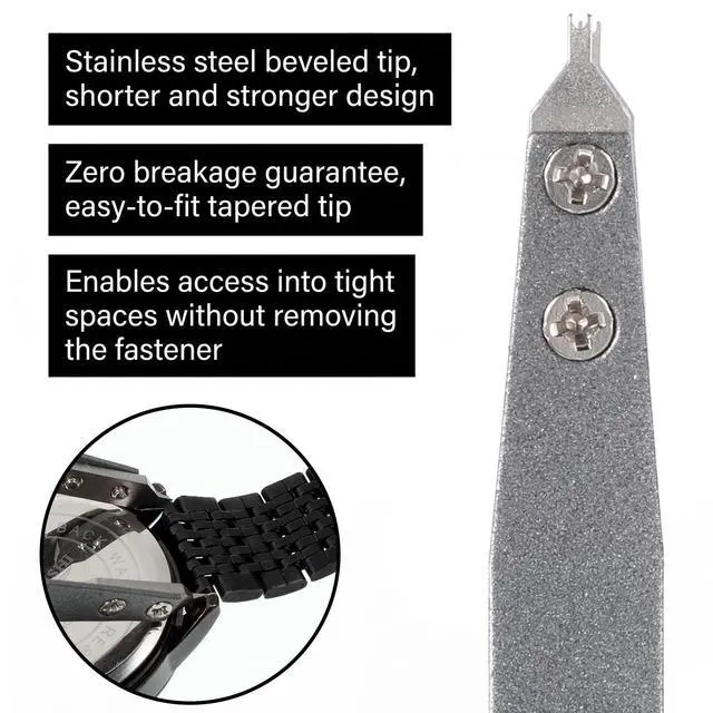Alt view image 5 of 7 - Gsbnjuy 7825 Watch Spring Bar Tweezer V Shape Watch Tweezers | Watch Spring Bar Plier Removal Tool, Aluminum Alloy Lug Removal Fitting Tool for Watchmaker and Repairer