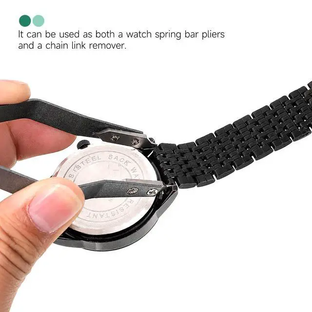 Alt view image 4 of 7 - Gsbnjuy 7825 Watch Spring Bar Tweezer V Shape Watch Tweezers | Watch Spring Bar Plier Removal Tool, Aluminum Alloy Lug Removal Fitting Tool for Watchmaker and Repairer
