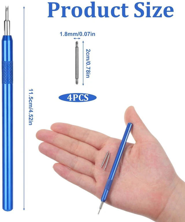 Alt view image 2 of 7 - Spring Bar Tool with 4 Watchs Hands, Professional Watchs Pins Removal Tools Watch Band Adjustment Tool Kit, Durable Build Precision Crafted for Removal and Installation Strap Spring Bar Pins