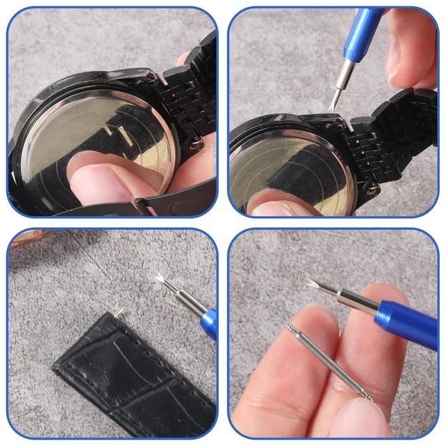 Alt view image 7 of 7 - Spring Bar Tool with 4 Watchs Hands, Professional Watchs Pins Removal Tools Watch Band Adjustment Tool Kit, Durable Build Precision Crafted for Removal and Installation Strap Spring Bar Pins