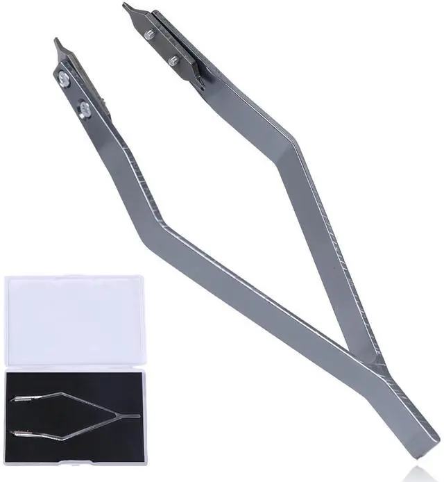 Main image of 7825 Professional Spring Bar Tweezers, Precision Spring Bar Plier Tool | for Watch Strap Removal & Installation, Designed for Raw Ears and Tight Lug Watches,Premium Alloy Build (Gray Silver)