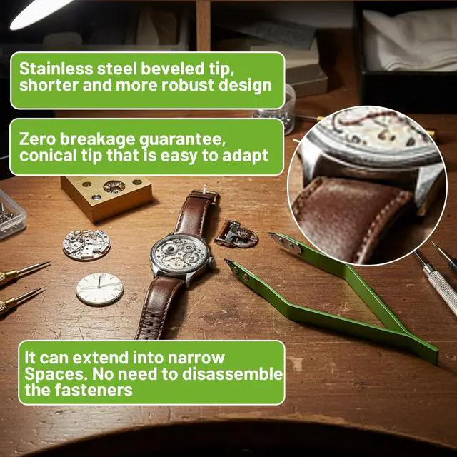 Alt view image 5 of 7 - Watch Spring Bar Tool, Watch Spring Bar Tweezers, Spring BarsTools for Watchs Band Suitable for Watchs Enthusiasts and Beginners
