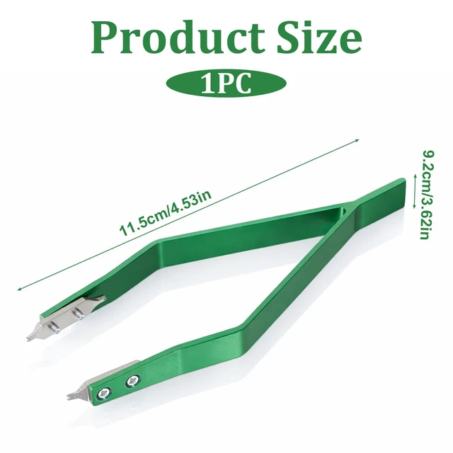 Alt view image 2 of 7 - Watch Spring Bar Tweezers, V Shaped Watch Spring Bar Tool Watches Bracelet Removal Tool Watches Strap Removal Tools for Watchmaker Repair (Green)