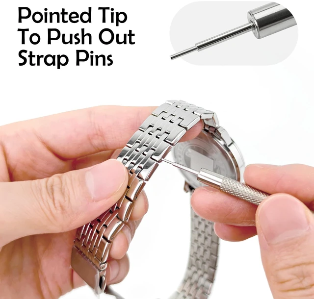 Alt view image 4 of 6 - Dual-ended Watch Strap Removal Tool, for Sizing Strap, Repair | Watch Link Removal Tool, Spring Bar Tool, Knurled Handle, Fit for Watch Repair Shops, Home