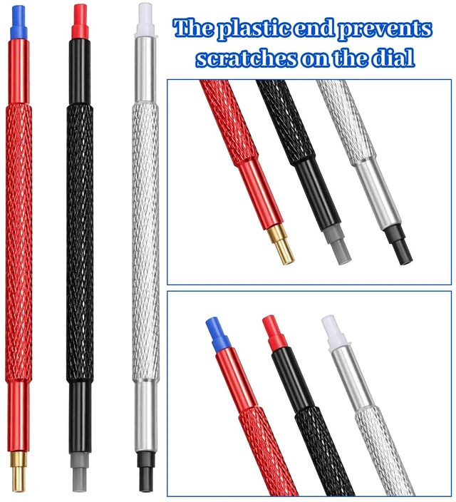 Alt view image 6 of 7 - 5PCS Watch Hand Tool, Stainless Steel Watch Hand Removal Tool Repair Kit | Watch Hand Setting Tool Pressers Pusher Removers Lever Minute Second, Puller Plunger Set