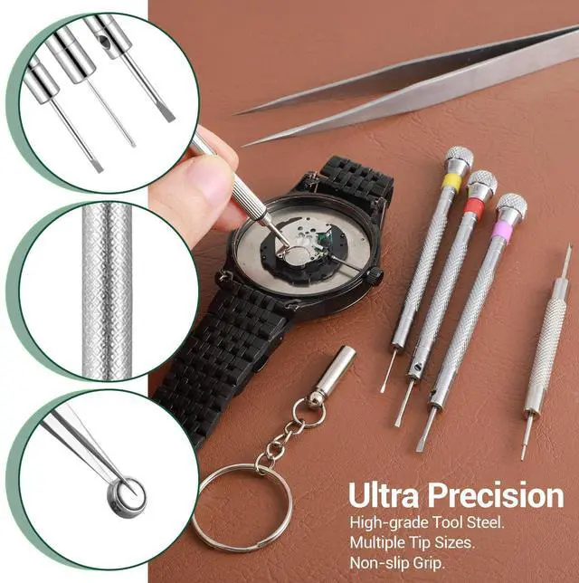 Alt view image 4 of 7 - Hpmjz 6 Pc Precision Jeweler Screwdriver Set Micro Watch Repair Screwdriver | Micro Precision Screwdriver, for Watch, Eyeglasses, Jewelry Work, Electronics Repair