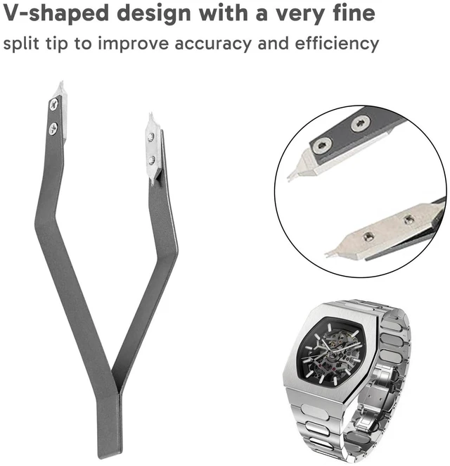 Alt view image 4 of 7 - 2 Pcs Spring Bar Tool, Watch Band Tool, Watch Repair Kit with Double-Ended Strap Remover and 1 Orange Pry Knife, Durable Accessory for Watchmaker and Repairer