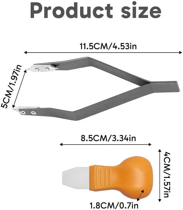 Alt view image 2 of 7 - 2 Pcs Spring Bar Tool, Watch Band Tool, Watch Repair Kit with Double-Ended Strap Remover and 1 Orange Pry Knife, Durable Accessory for Watchmaker and Repairer