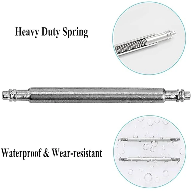 Alt view image 4 of 6 - 21mm Watch Band Spring Bars 4pcs, 1.8mm Diameter Watch Band Pins Stainless Steel Link Heavy Duty Replacement Tool for Watch Lug