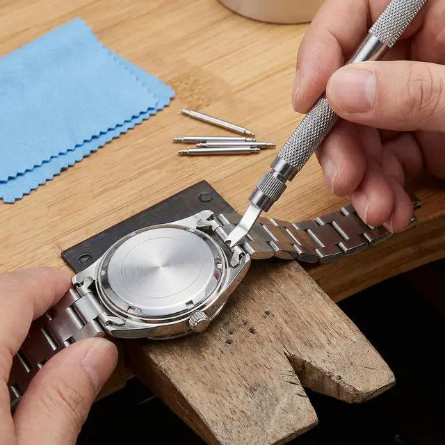 Alt view image 6 of 7 - 39PCS Watch Pins Replacement Kit, Watch Band Pins Repair Tool with Spring Bar, 18/20/22/24mm Stainless Steel Watches Pin for Watches Band Repair