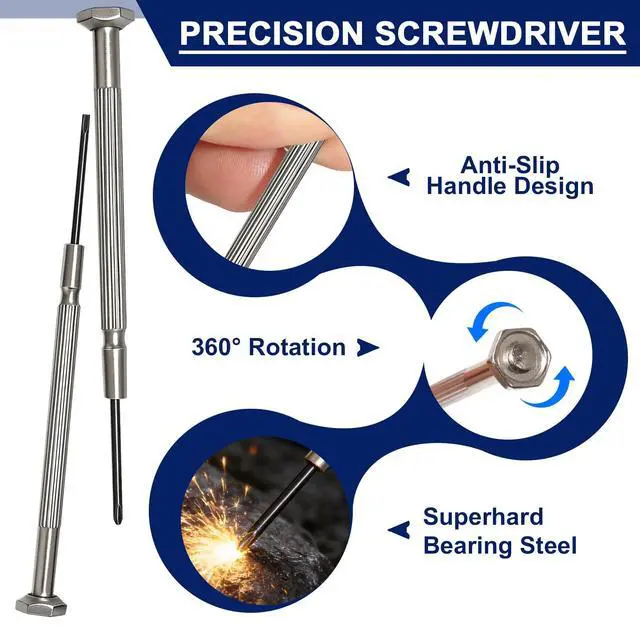 Alt view image 6 of 6 - Nose Pads, 22 Pairs Screw-in Glasses Repair Kit, Equipped with Screwdriver, Screw, Tweezers, Glasses Cloth