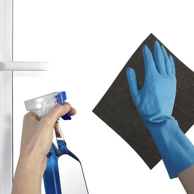 Alt view image 6 of 7 - Microfiber Glass Cleaning Cloths for Glasses Mirrors & Windows Lint Free Cleaning Cloths for Home Soft Wiping Towels 3 Pack 11.81 X 11.81 in