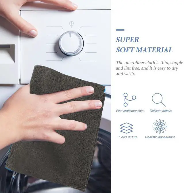 Alt view image 5 of 7 - Microfiber Glass Cleaning Cloths for Glasses Mirrors & Windows Lint Free Cleaning Cloths for Home Soft Wiping Towels 3 Pack 11.81 X 11.81 in