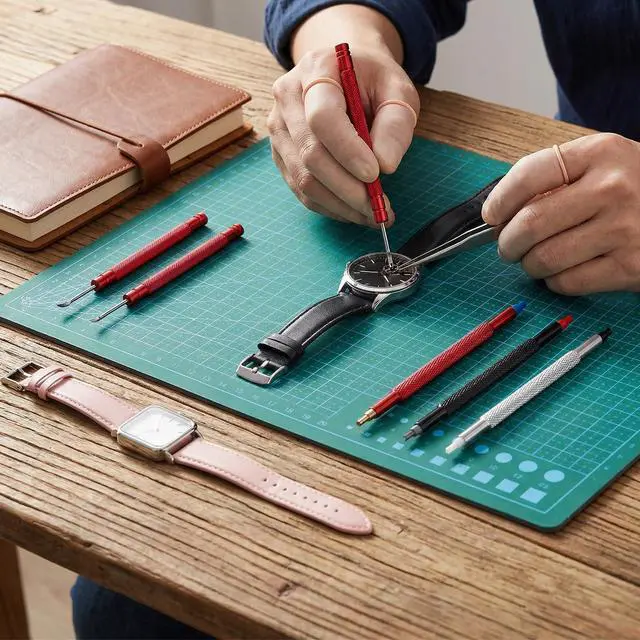 Alt view image 7 of 7 - 5Pcs Watch Hand Removal Tool, Watch Hand Setting Tool | Wristwatch Repair Tools, with 3pcs Watches Hands Presser Pusher, and 2pcs Removers Lever, Minute Second Removal, Puller