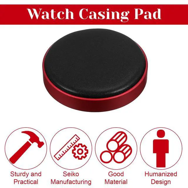 Alt view image 3 of 7 - Watch Cushion, Round Leather Watch Pad, Non-Slip Watches Case Cushions, for Repair Watches Exquisite Metal Objects, for Movement Changing Battery Repair Kit Tool