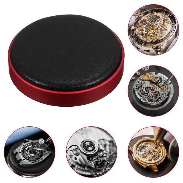 Alt view image 6 of 7 - Watch Cushion, Round Leather Watch Pad, Non-Slip Watches Case Cushions, for Repair Watches Exquisite Metal Objects, for Movement Changing Battery Repair Kit Tool