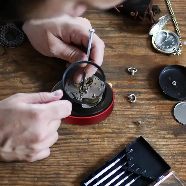 Alt view image 7 of 7 - Watch Cushion, Round Leather Watch Pad, Non-Slip Watches Case Cushions, for Repair Watches Exquisite Metal Objects, for Movement Changing Battery Repair Kit Tool