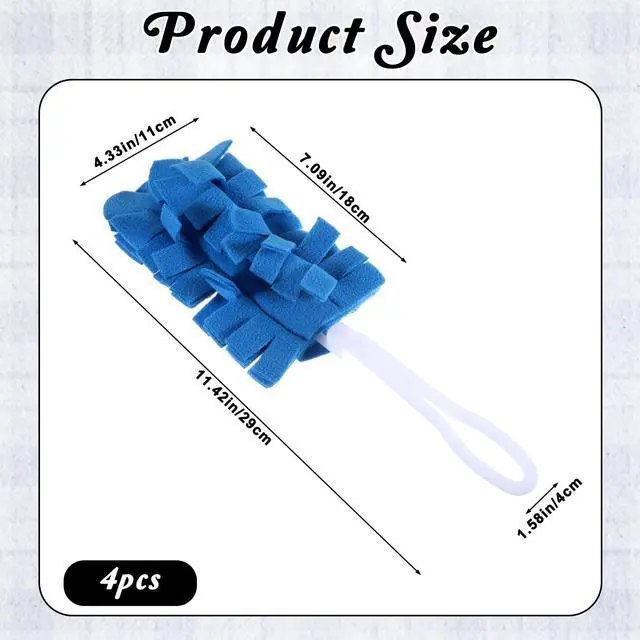 Alt view image 2 of 7 - 3PCS Reusable Duster Refill Microfiber Pad with 1Handle Cleaning Pad | Washable Reusable, 360° Electrostatic, Fleece Duster Refill, Fleece Duster-Refills, for Home, Furniture, Fans, Blinds, Car