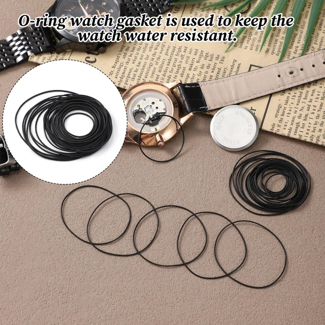 Alt view image 3 of 7 - 112Pcs O Ring Watch Gaskets, 0.6mm Watch Accessories | 13-40mm Waterproof Rubber Watch Seal Washers Replacement Watches Repair Tools for Watches Back Cover