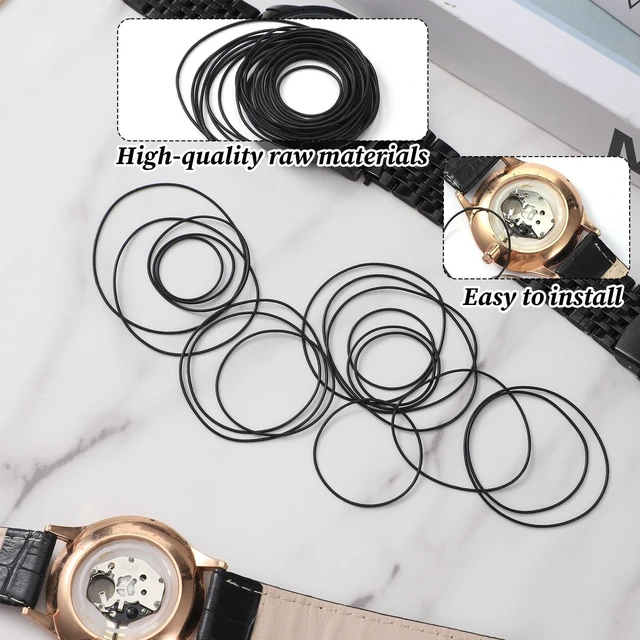 Alt view image 5 of 7 - 112Pcs O Ring Watch Gaskets, 0.6mm Watch Accessories | 13-40mm Waterproof Rubber Watch Seal Washers Replacement Watches Repair Tools for Watches Back Cover